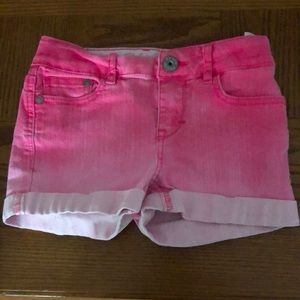 Pink denim shorts size 7
